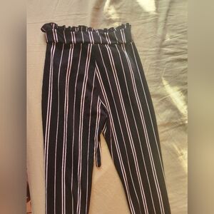 Black and White Striped Pants
